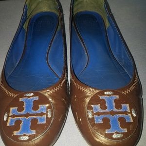 TORY BURCH FLATS PATENT LEATHER